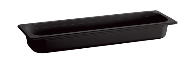 GN 2/4 Behälter -ECOLINE- 53 x 16,2 cm,  Melamin, schwarz, 3 Liter