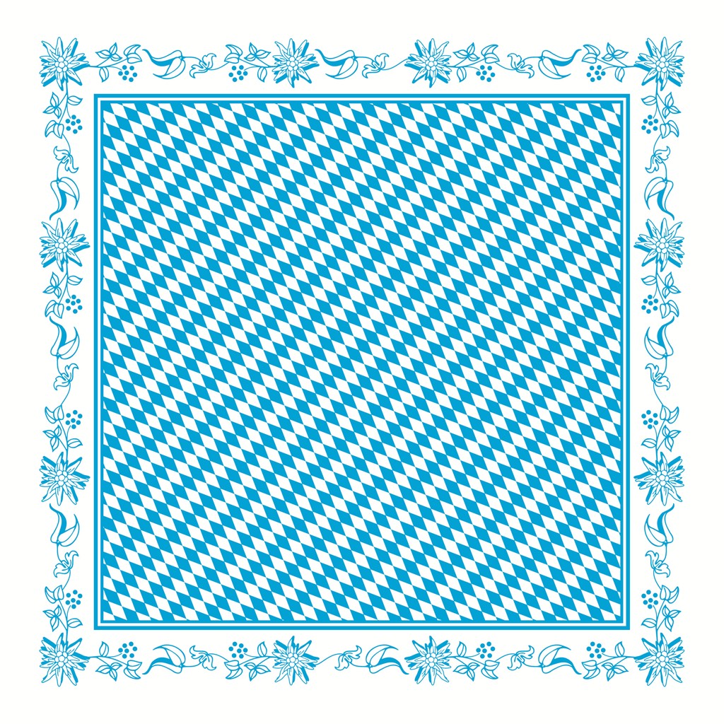 Linclass Tischdecke Bayern 80 x 80 cm 1/8-Falz