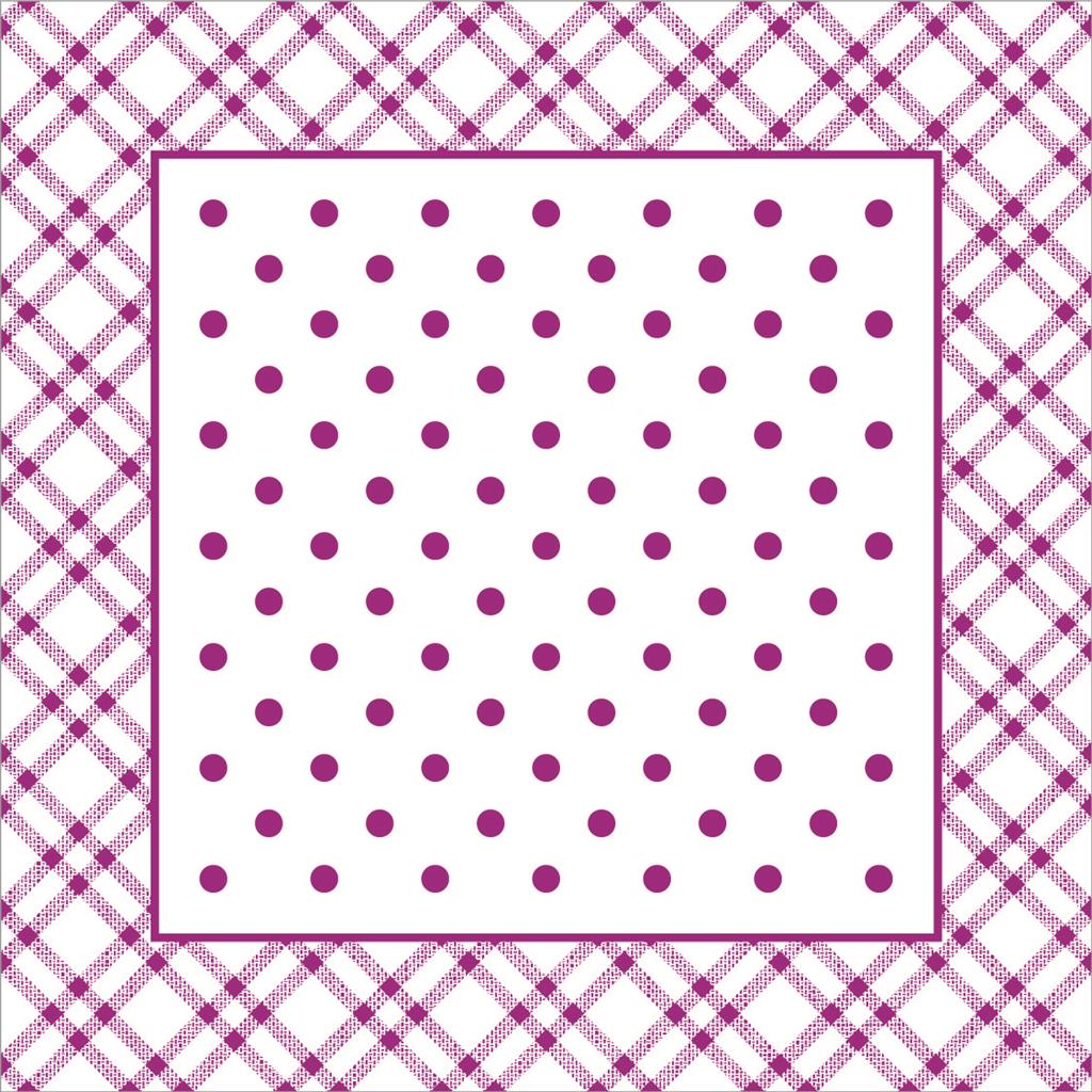 Tissue + PE Deckchen Antonia beere 95 x 95 mm 4x250