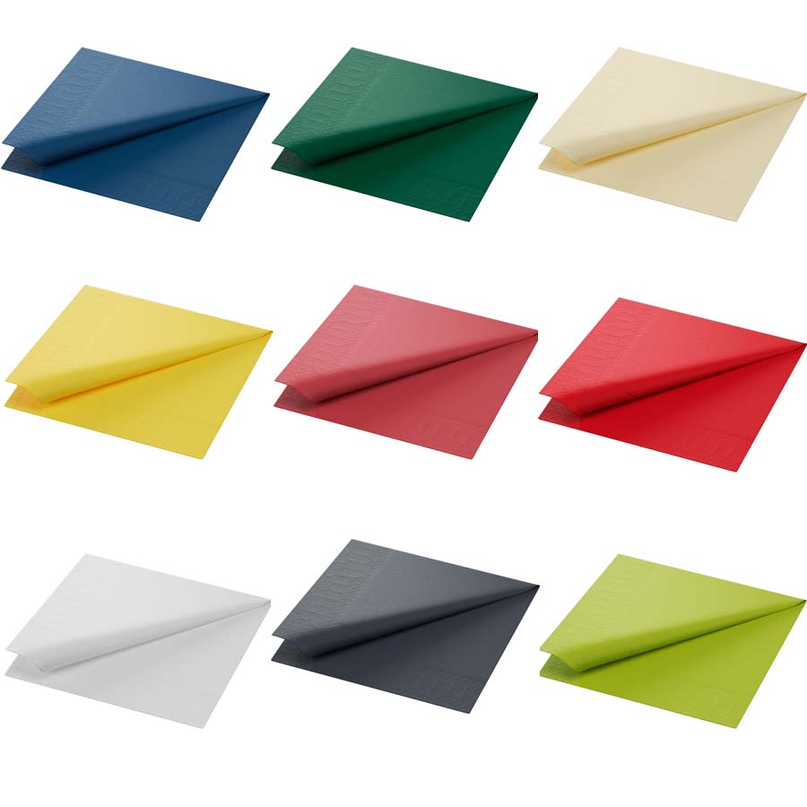 Servietten Mixkarton UNI 1000 Stück 40x40cm 1/8 Falzung 3 lagig