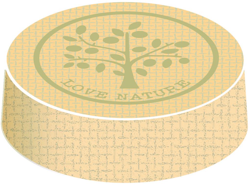 Karton Caps Love Nature Jute grün 80mm