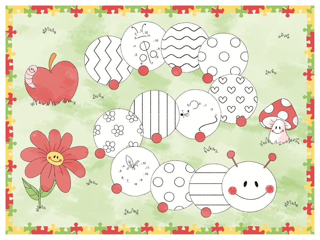 Linclass Tischsets Kleine Raupe 40 x 30 cm