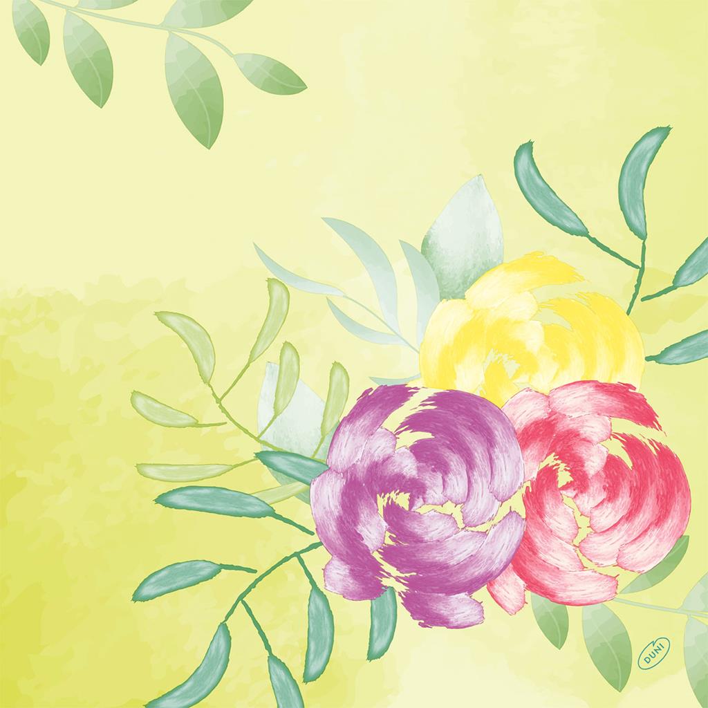 Bio-Dunisoft-Servietten Soft Tropics 40 x 40 cm,  1/4 Falz