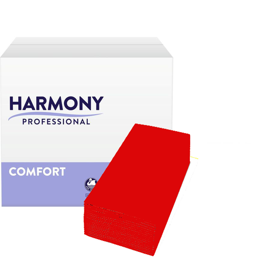 Servietten Harmony 2-lg rot 38x38cm 1/8 Falzung
