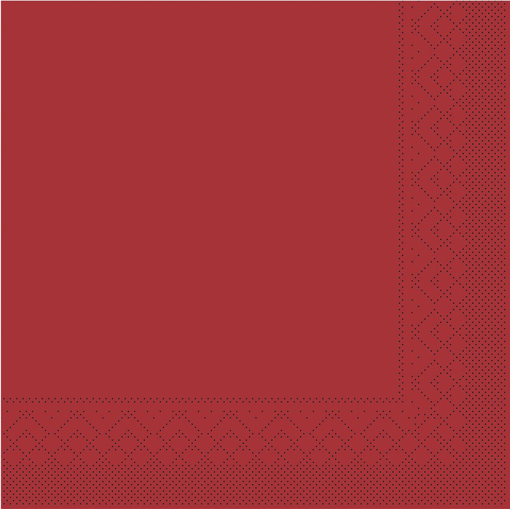 Tissue 3-lg Serviette Basic bordeaux 33 x 33 cm 1/4 Falz