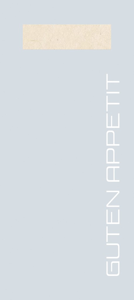 Papier + Tissue Bestecktasche Guten Appe 202 x 85 mm, perlgrau