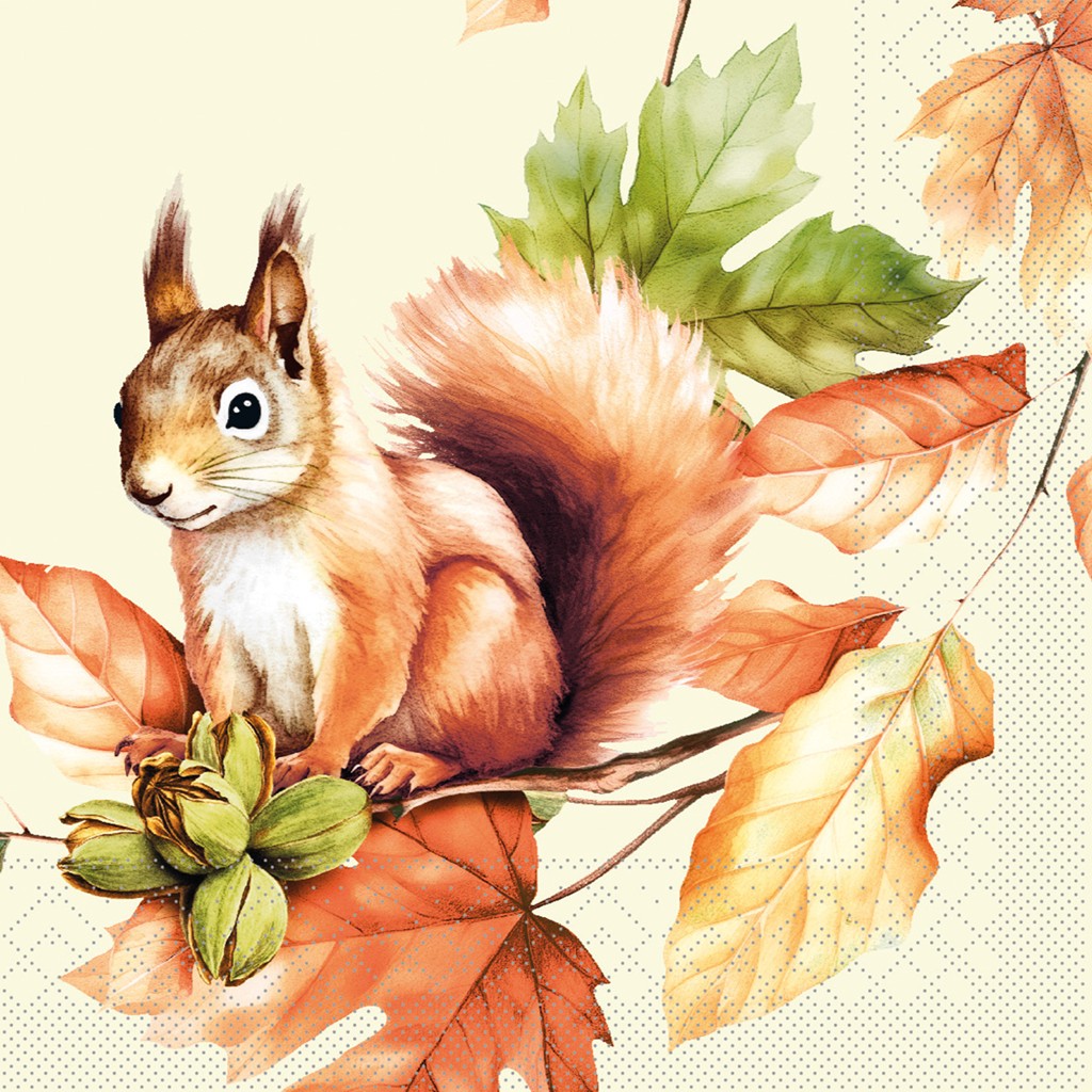 Tissue 3-lg. Serviette Skippy 40 x 40 cm 1/4 Falz