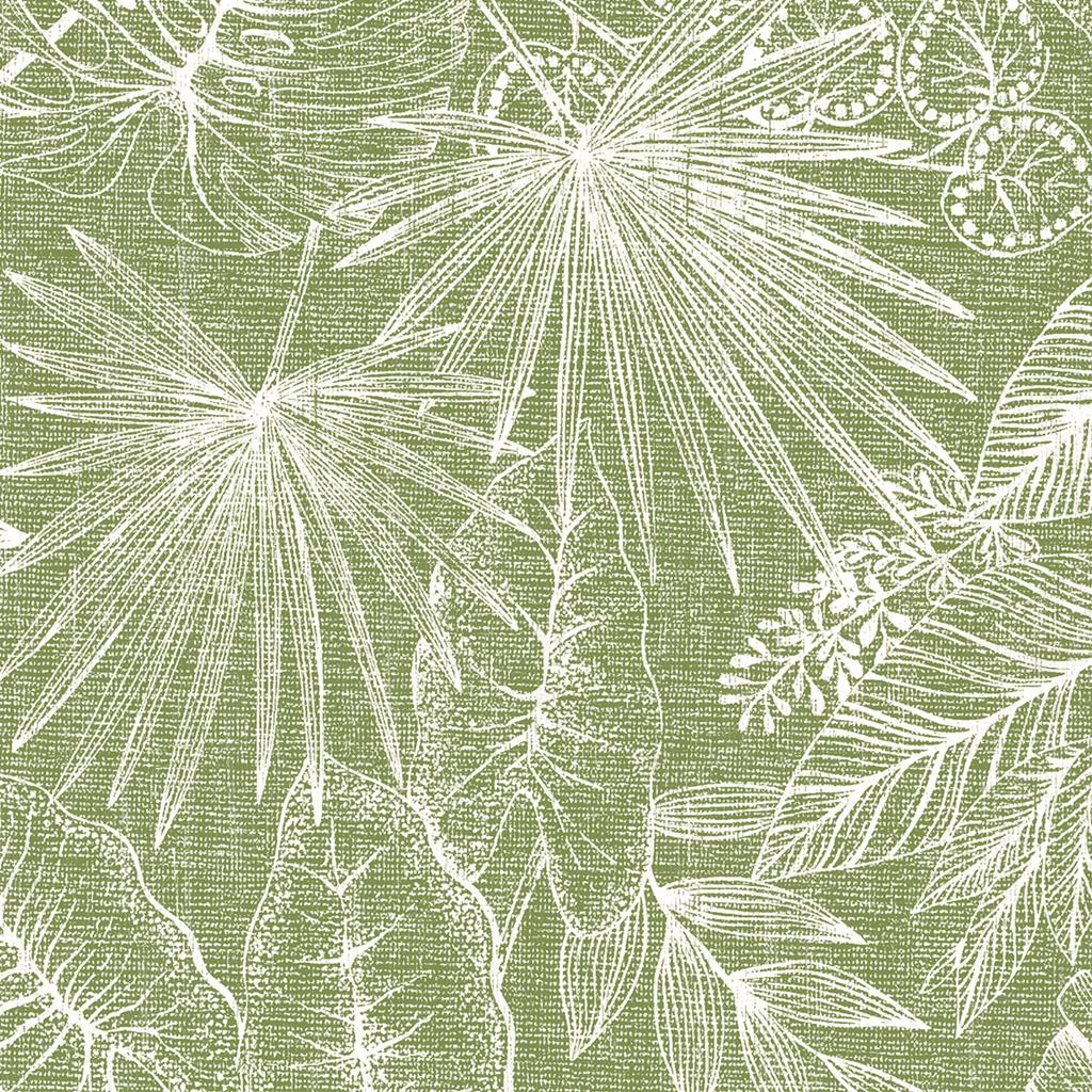 Linclass Serviette Kona oliv 40 x 40 cm 1/4 Falz