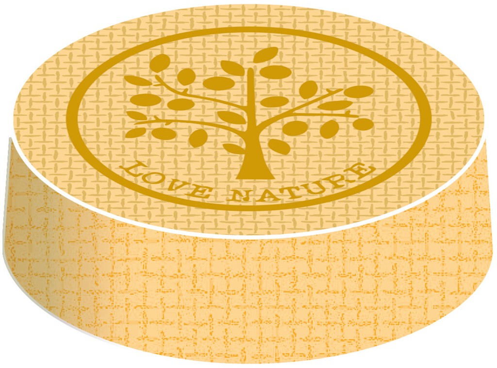 Karton Caps Love Nature Jute braun 80mm