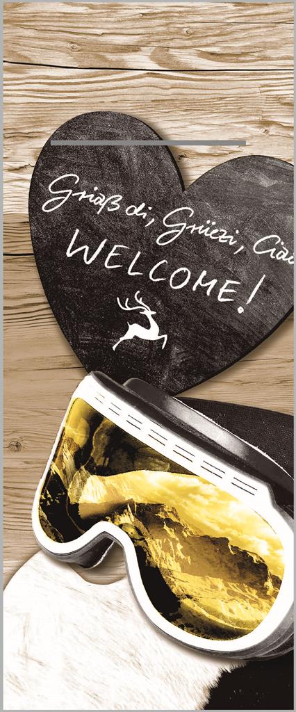 Linclass-Prof. Pocket-Nap. Hüttenzauber 40 x 33 cm 1/8 Falz