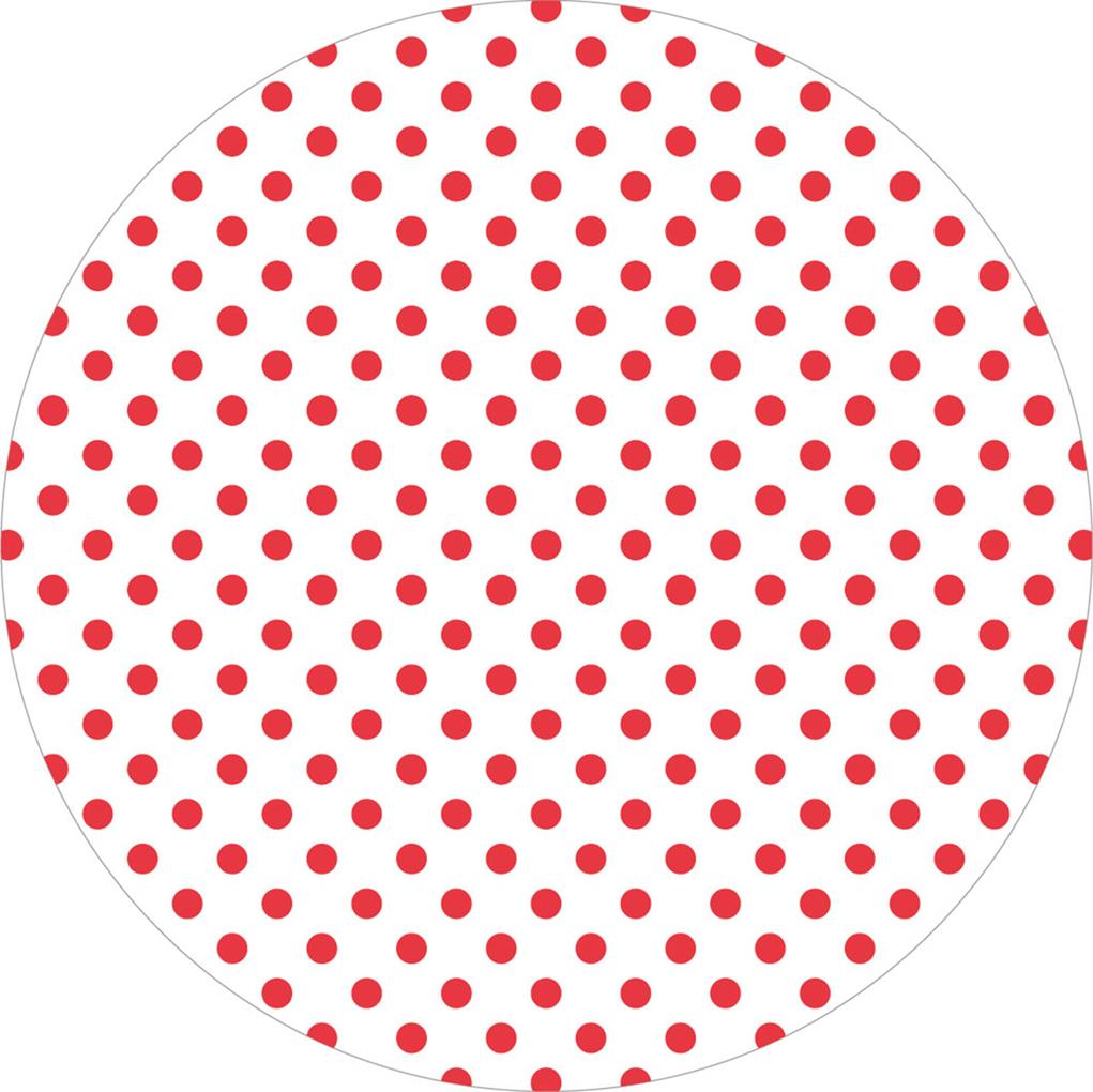 Tissue + PE Deckchen Antonia-Punkte  rot 90 mm