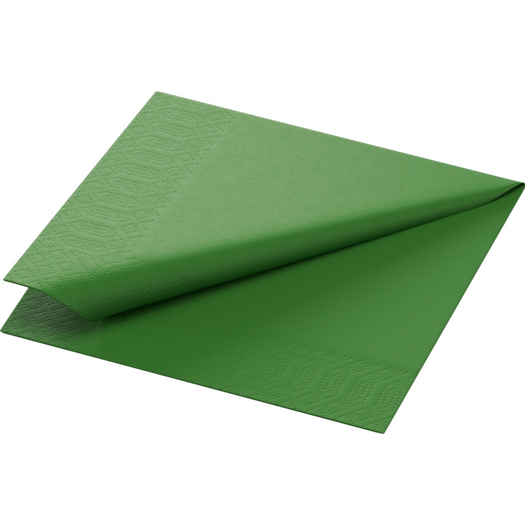 Zelltuchservietten Duni 3 lg 1/4 Falz leaf green, 24x24cm