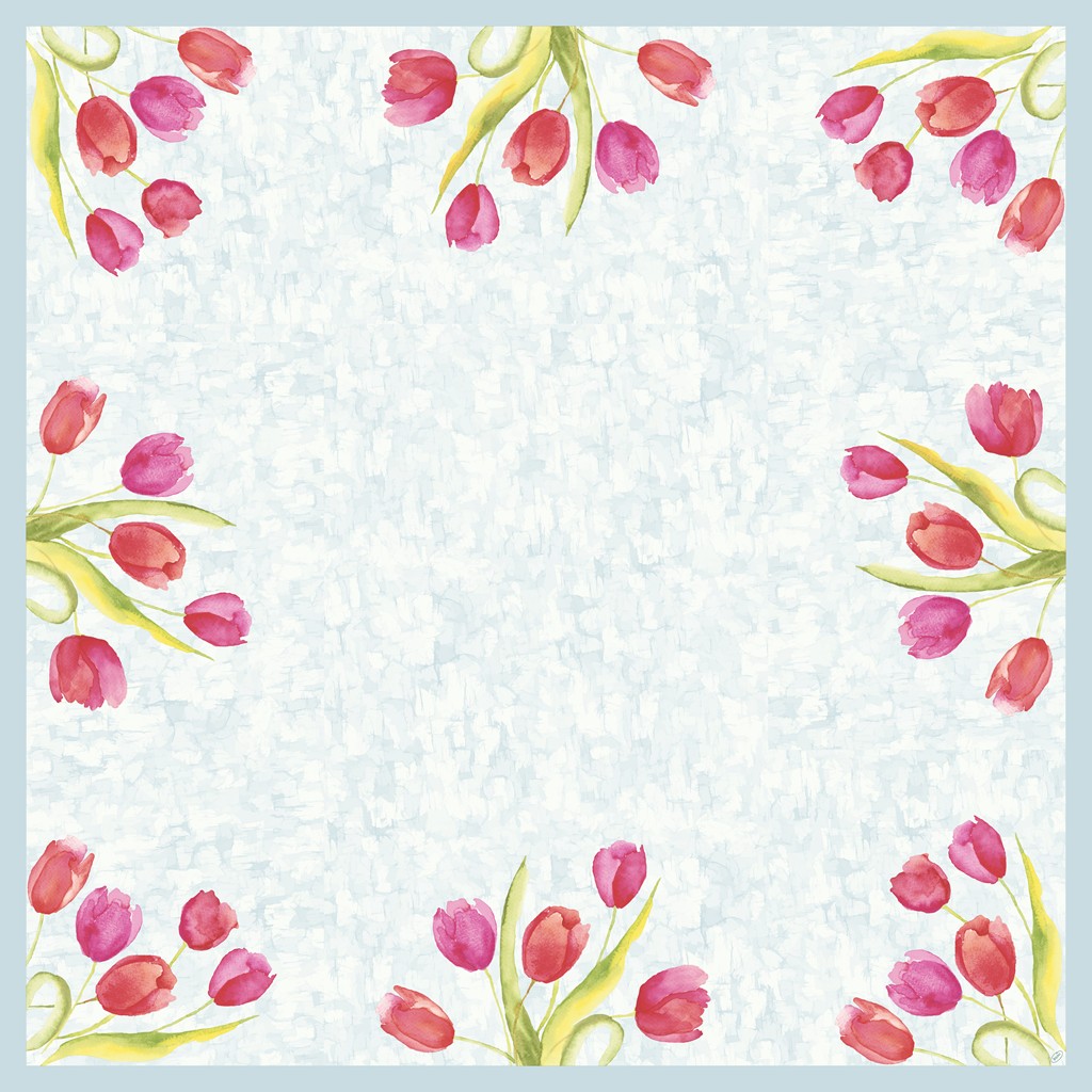 Mitteldecken Dunicel Painted Tulips, 84 x 84cm
