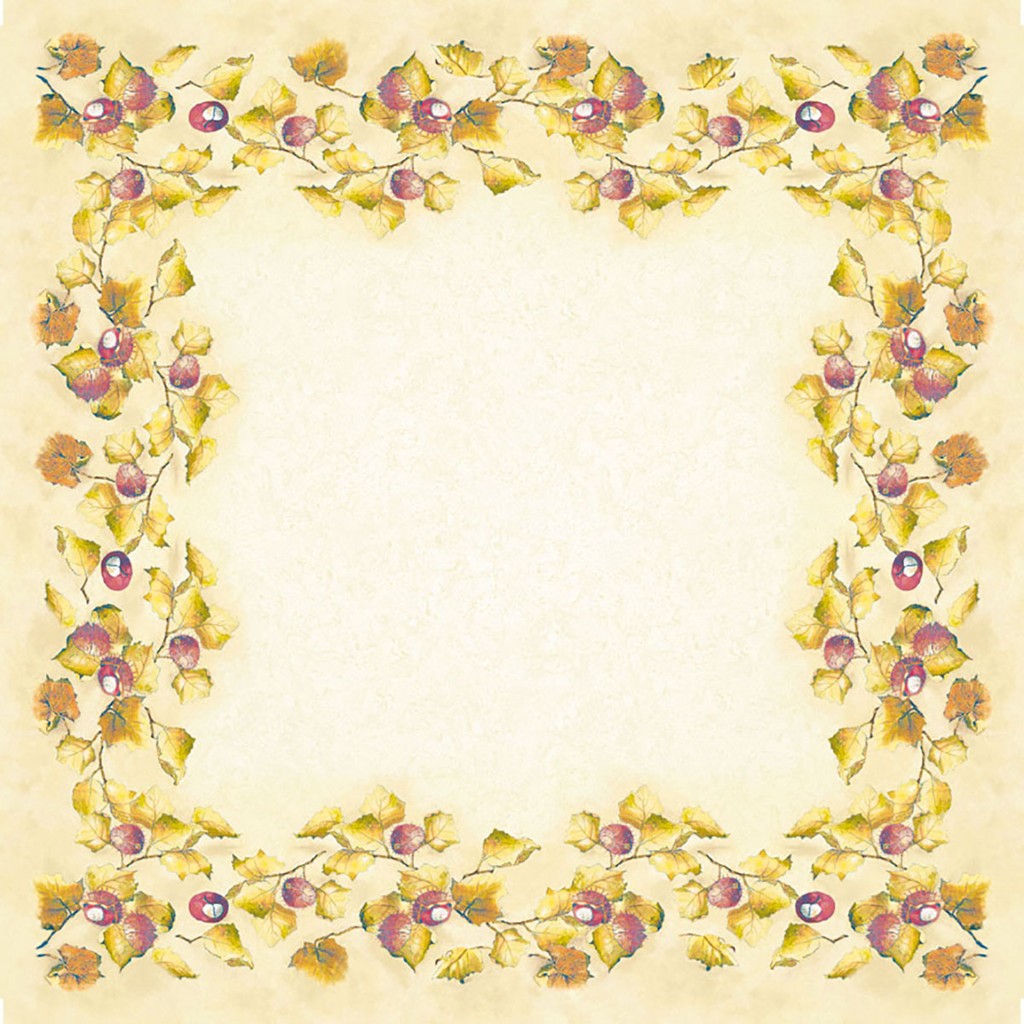 Linclass Tischdecke Kastanie 80 x 80 cm 1/8-Falz