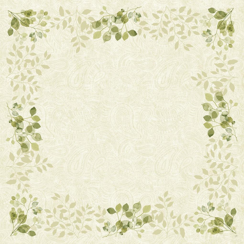 Mitteldecken Dunicel Paisley leaves 84 x 84cm Mitteldecken Dunicel Paisley leaves 84 x 84cm