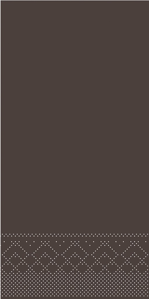 Tissue Serviette Basic braun 33 x 33 cm 1/8 Falz 3-lg.