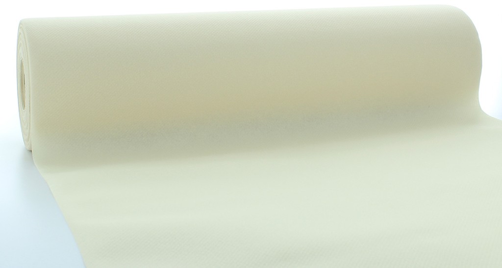 Linclass Tischläufer Basic creme 40 cm x 24 m