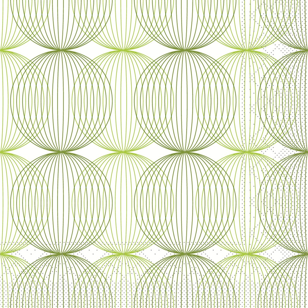 Tissue Serviette Ludo lime-oliv 24 x 24 cm 1/4 Falz 3-lg.