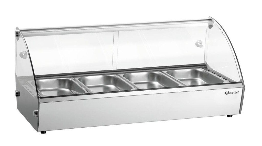 Heiße Aufsatzvitrine R4 4 x 1/3 GN