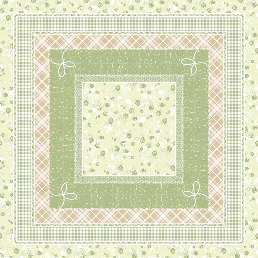 Linclass Tischdecke Hermine natur 80 x 80 cm 1/8-Falz