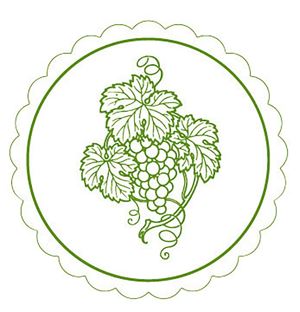 Tissue + PE Deckchen Weinrebe 105 mm