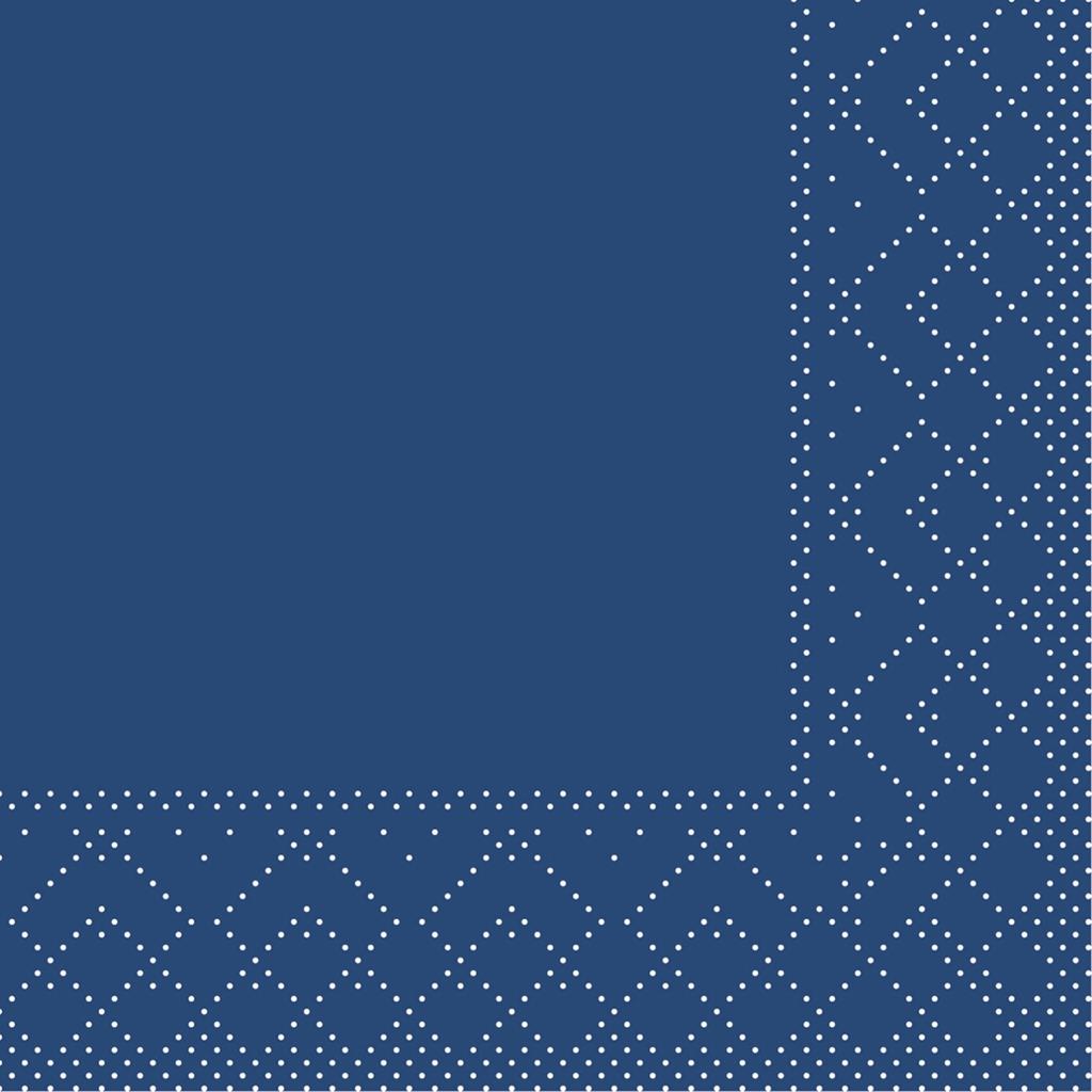 Tissue 3-lg Serviette Basic blau 20 x 20 cm 1/4 Falz