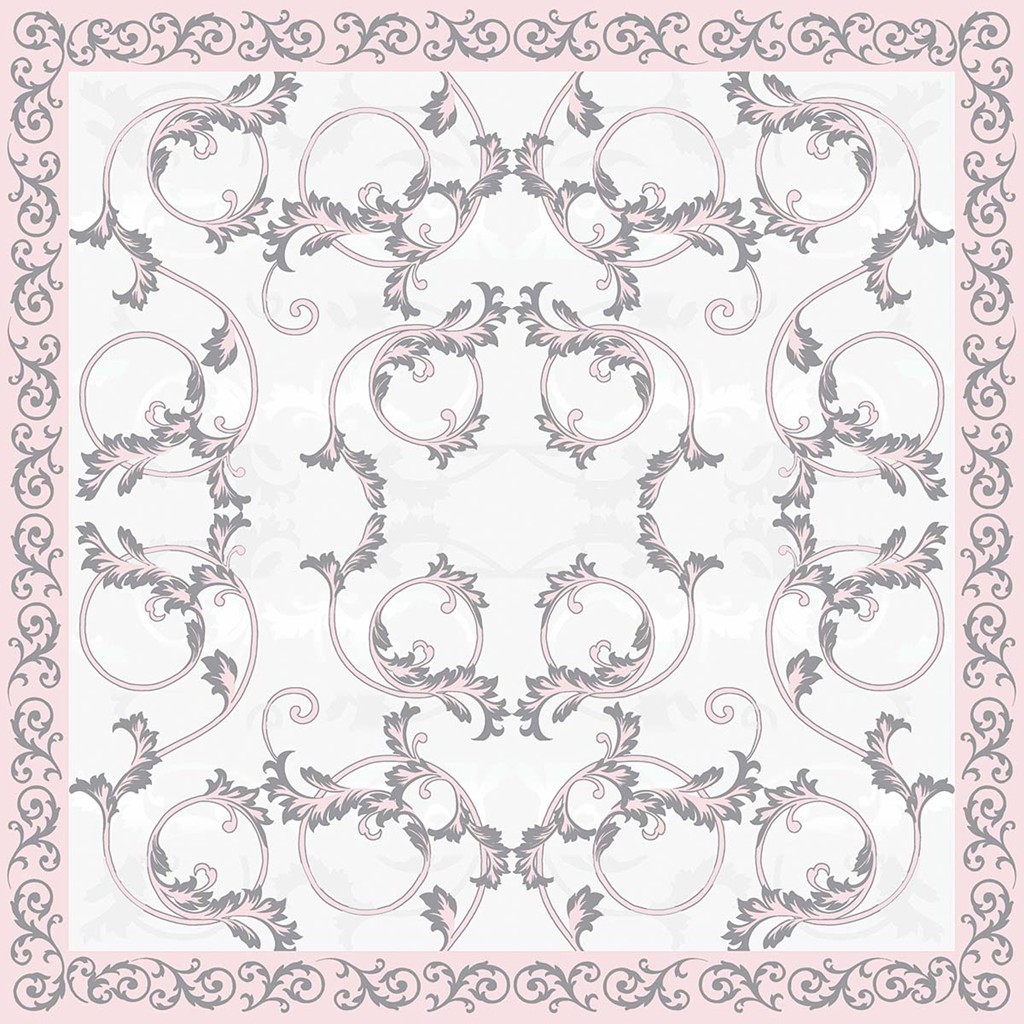 Linclass Tischdecke Michel grau 80 x 80 cm 1/8-Falz