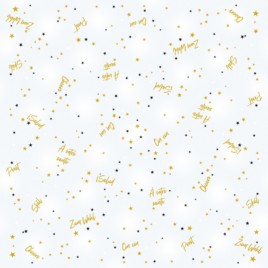 Linclass Tischdecke Cheers 80 x 80 cm 1/8-Falz