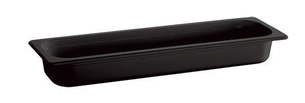 GN 2/4 Behälter -ECOLINE- 53 x 16,2 cm,  Melamin, schwarz, 4,3 Liter