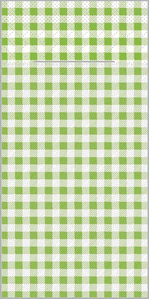 Deluxe Pocket-Nap. Robin hellgrün 40 x 40 cm 1/8 Falz