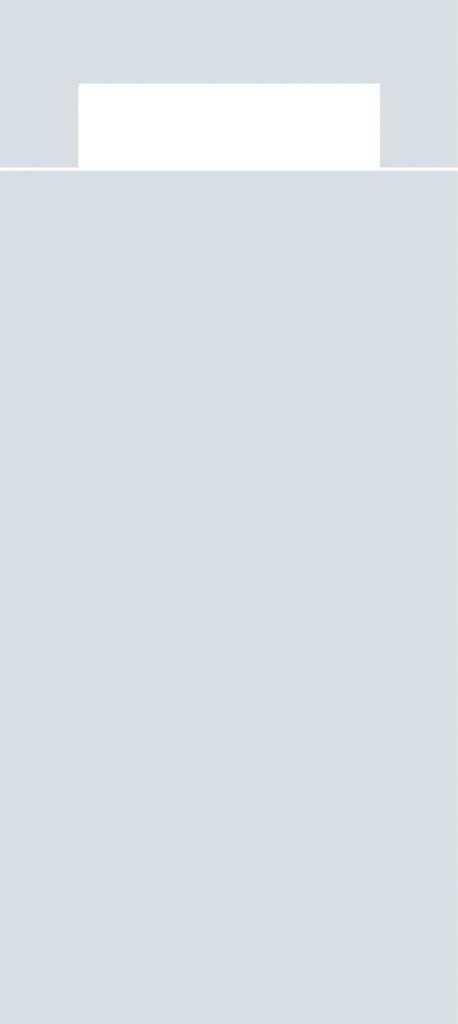 Papier + Tissue Bestecktasche Basic 202 x 85 mm, perlgrau