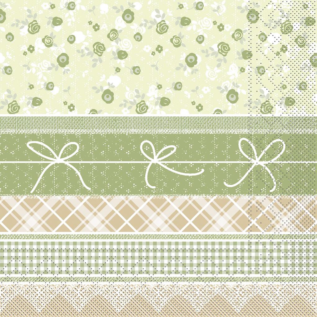 Tissue 3-lagig Serviette Hermine natur 33 x 33 cm 1/4 Falz