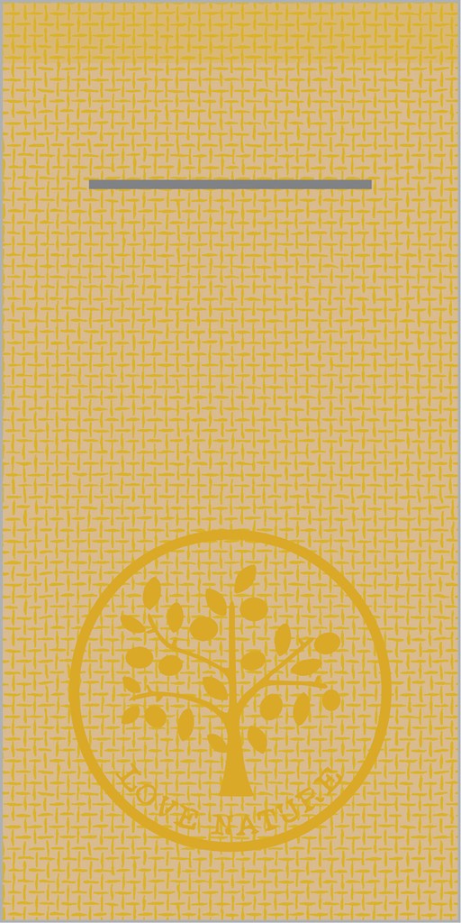 Linclass Pocket-Nap. Love Nature-Jute 40 x 40 cm 1/8 Falz,naturbraun