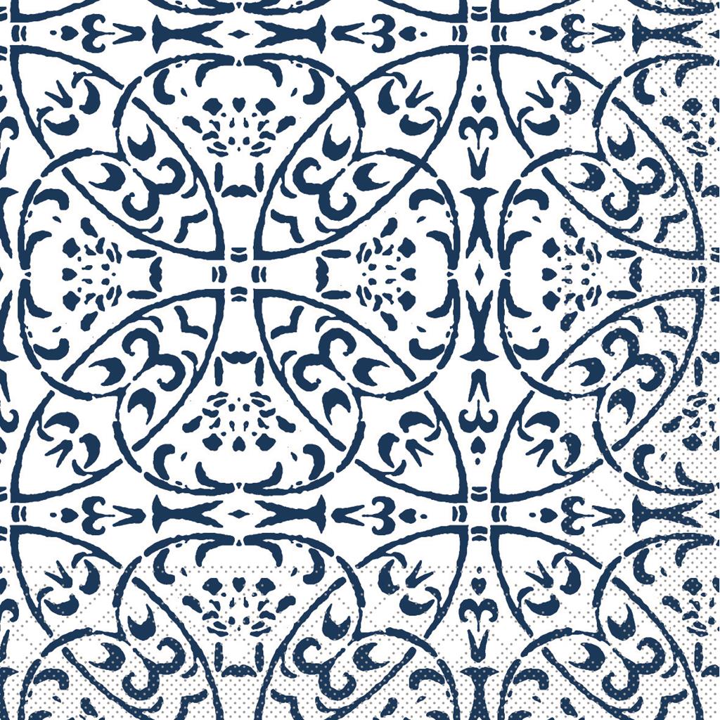 Tissue 3-lg Serviette Claudio blau 33 x 33 cm 1/4 Falz