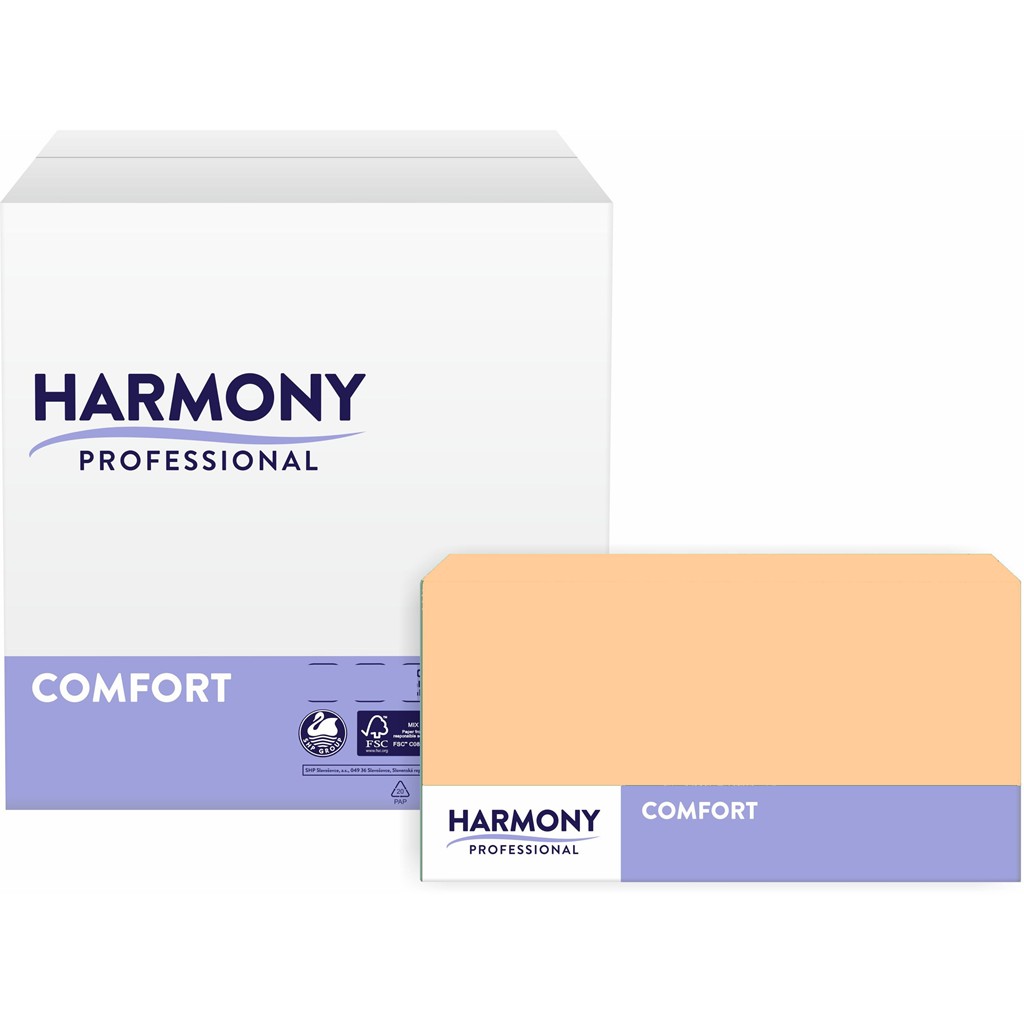 Servietten Harmony 3-lg apricot 40x40cm 1/4 Falzung