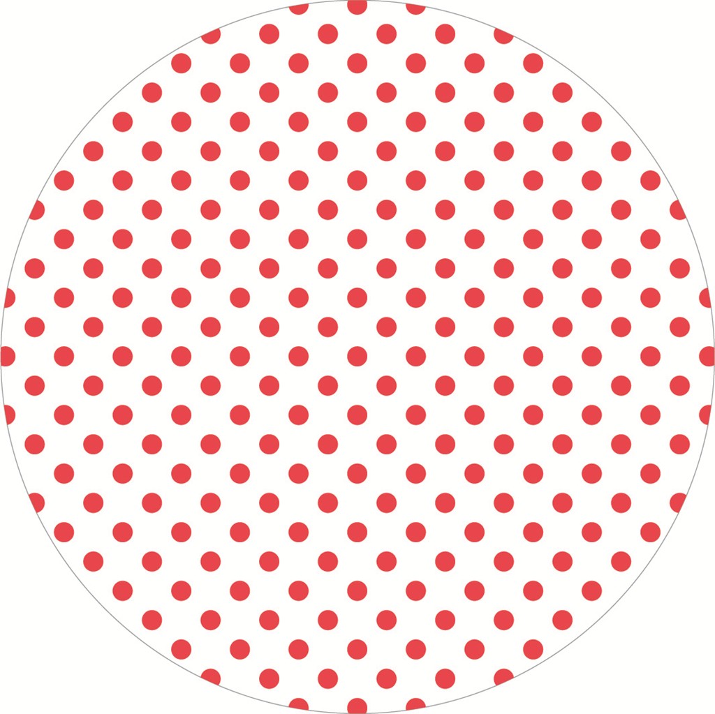 Tissue + PE Deckchen Antonia-Punkte  rot 90 mm