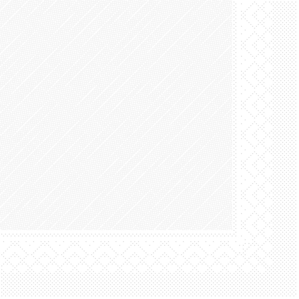 Deluxe-Light Serviette Basic weiss 40 x 40 cm 1/4 Falz
