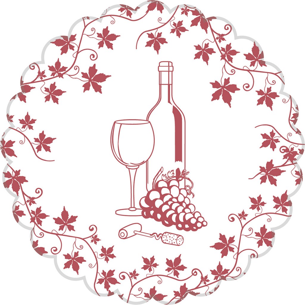 Tissue 9-lg. Deckchen Wein 105 mm