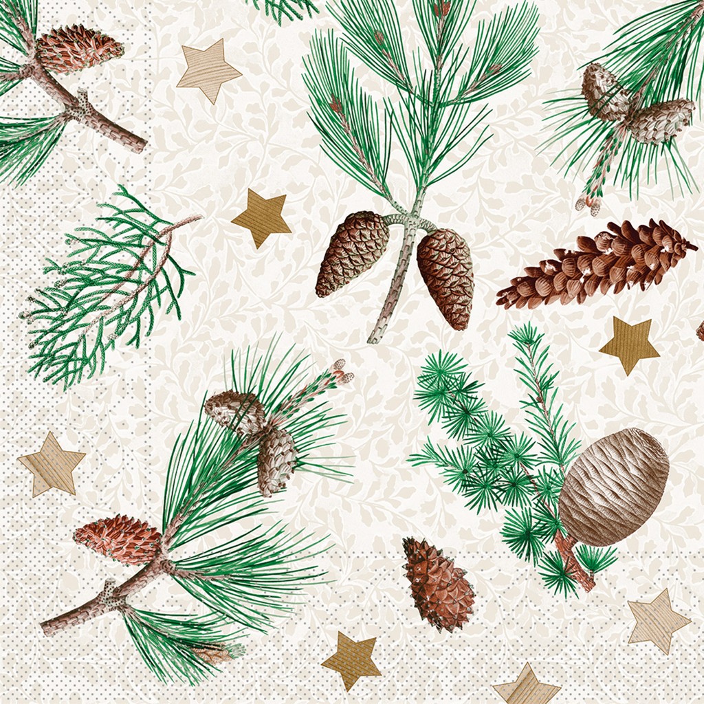 Tissue 3-lagig Serviette Pinea 40 x 40 cm 1/4 Falz