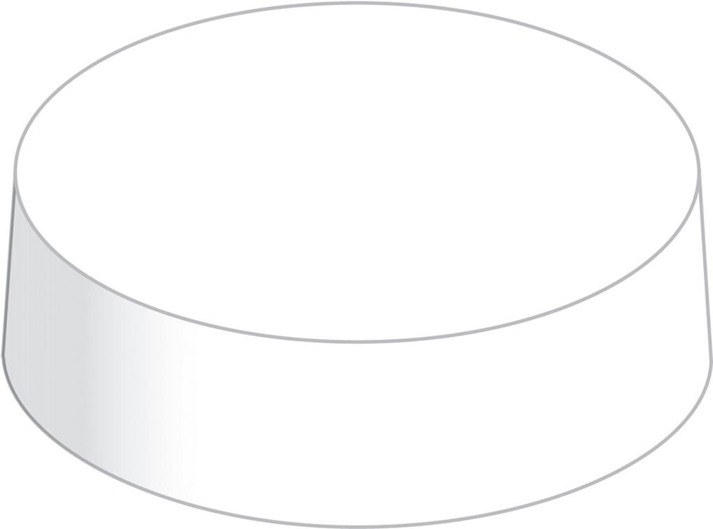 Karton  Caps Basic weiss 68mm