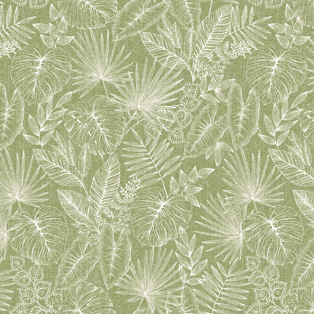 Linclass Tischdecke Kona oliv 80 x 80 cm 1/8-Falz