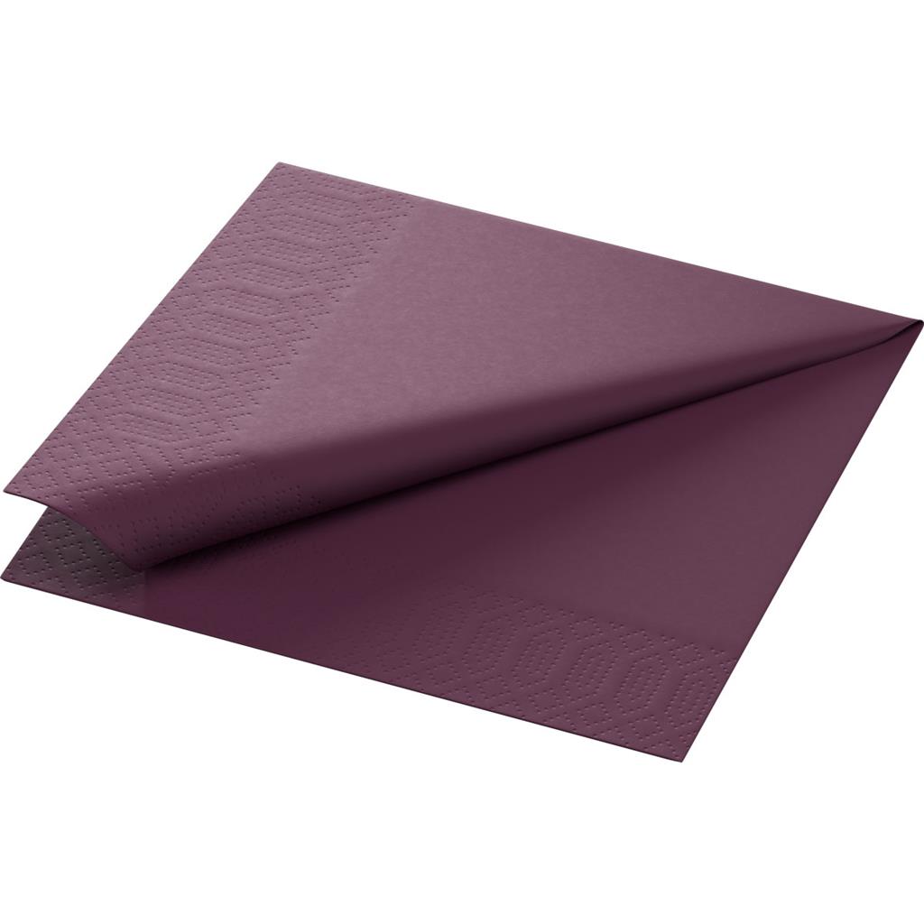 Zelltuchservietten Duni 3 lg 1/4 Falz plum, 33x33cm