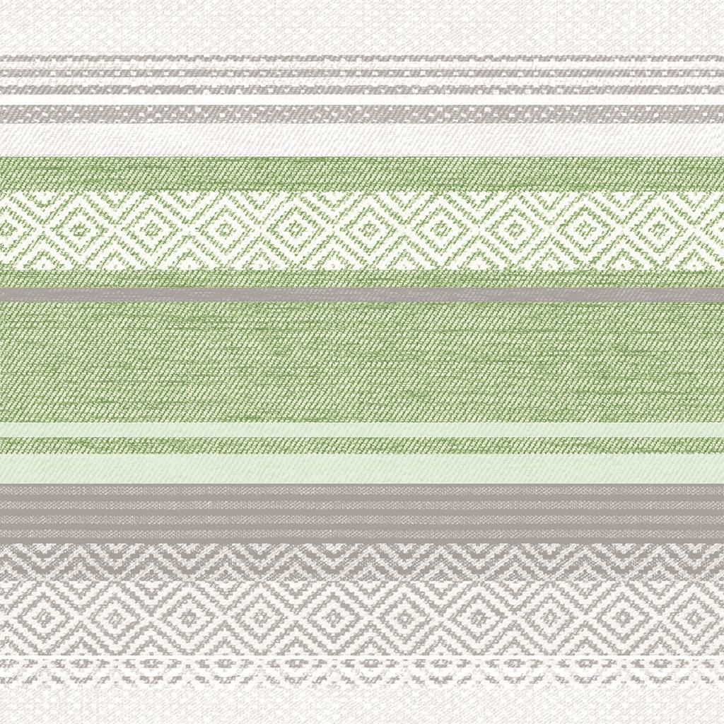 Linclass Serviette Lagos grau-grün 40 x 40 cm 1/4 Falz
