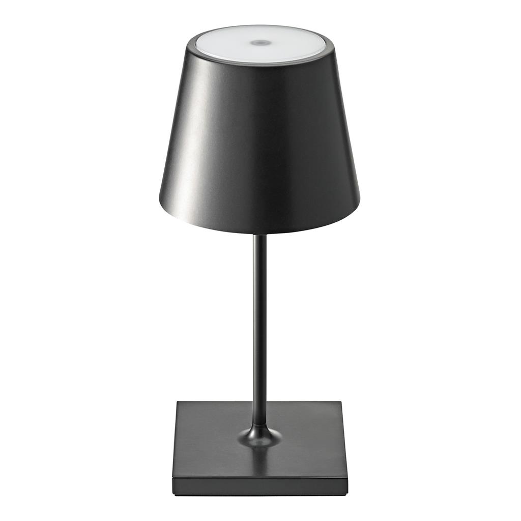 LED Tischleuchte kabellos Nuinde MINI 25,0 cm (H) 10,0 cm (D) schwarz