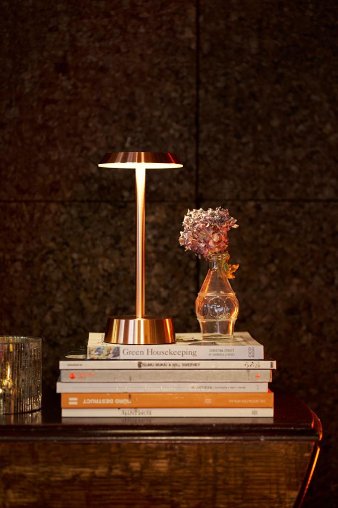 Duni Led Lampe Nour, rose gold Nour, 26 cm x Ø 11,8 cm, rose gold