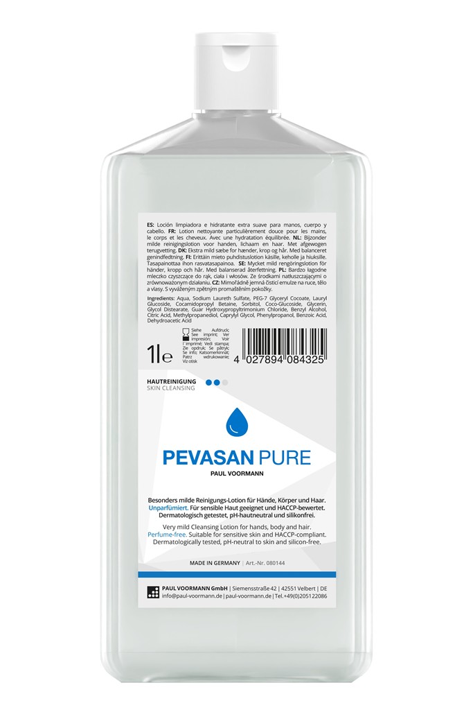 Hautreinigung "Pevasan Pure" 1L Hartflas