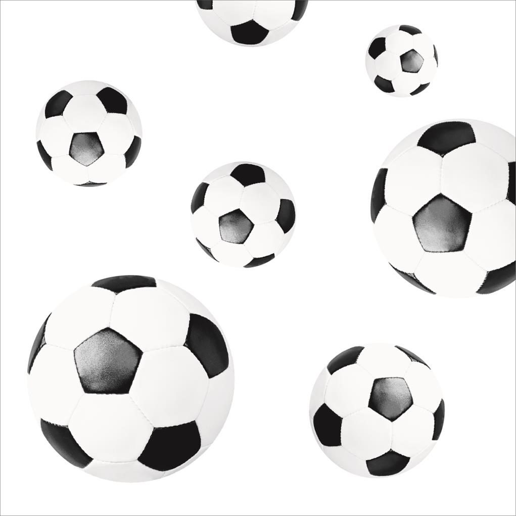 Linclass-Premium Serviette Fussball 40 x 40 cm 1/4 Falz