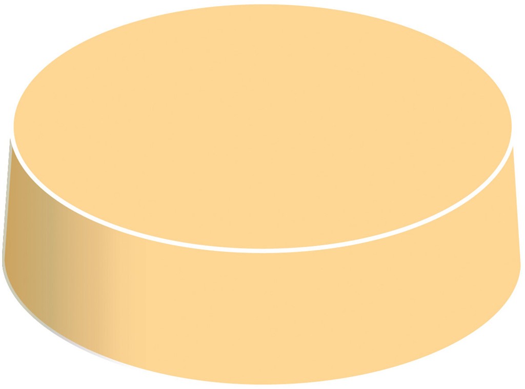 Karton  Caps Basic braun 74mm