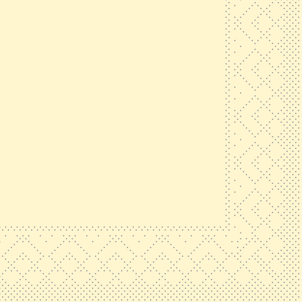 Tissue Serviette Basic creme 24 x 24 cm 1/4 Falz 3-lg.