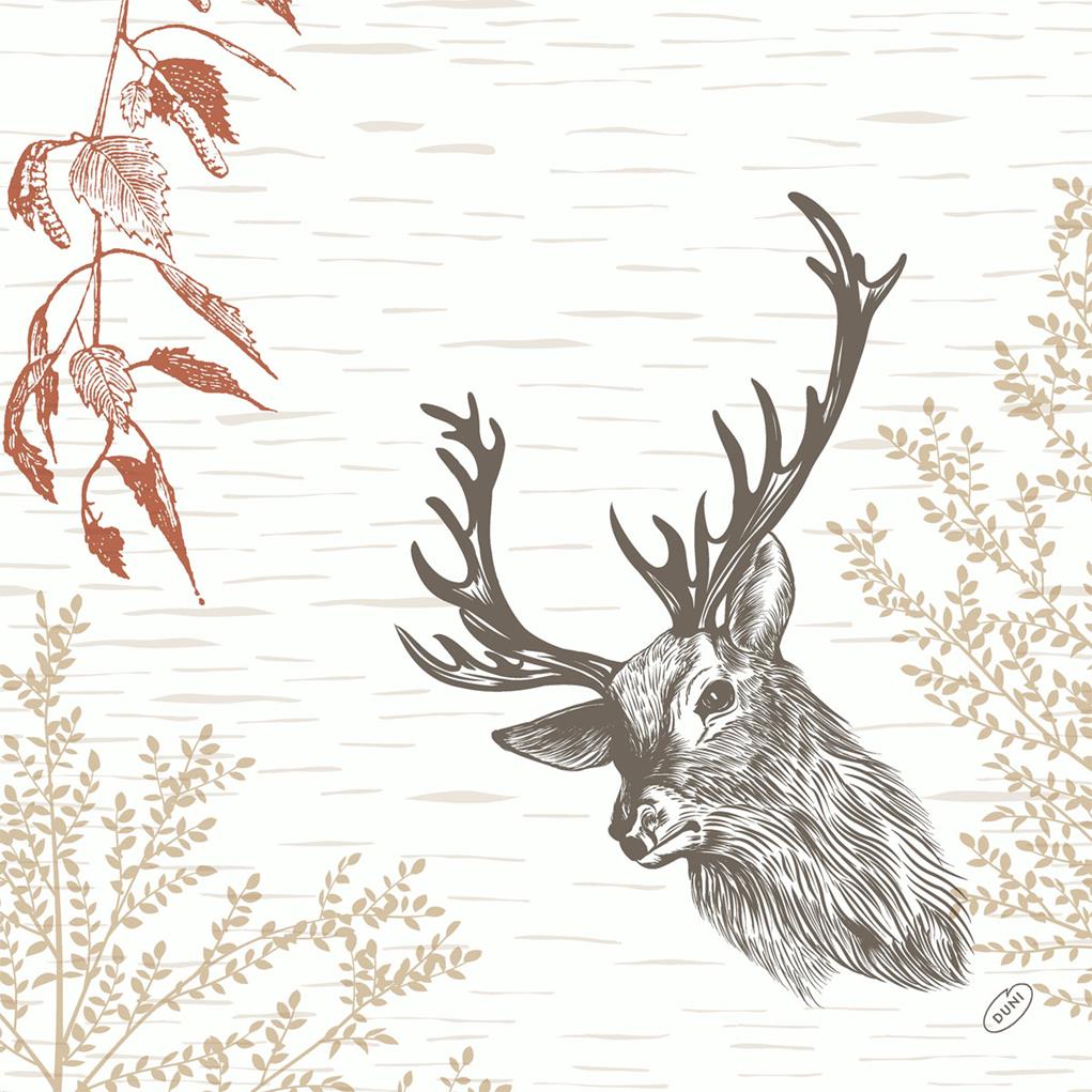 Bio-Dunisoft Wood & Deer 40 x 40 cm, 1/4-Falz